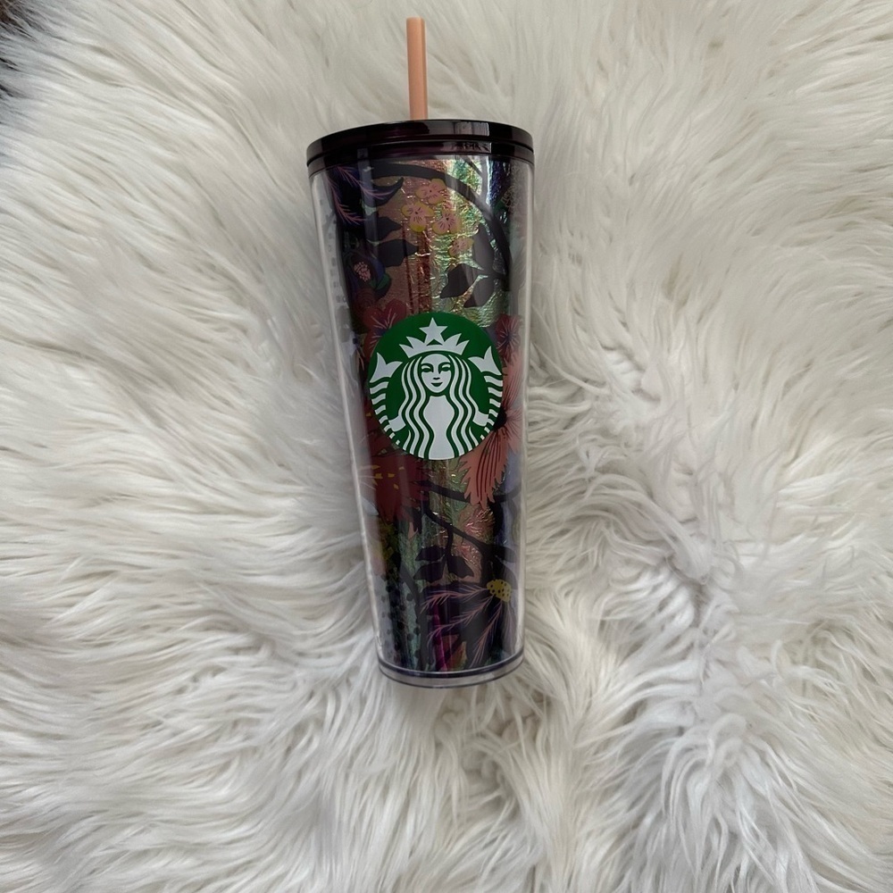 Starbucks Reflective Floral studded 24oz cold tumbler